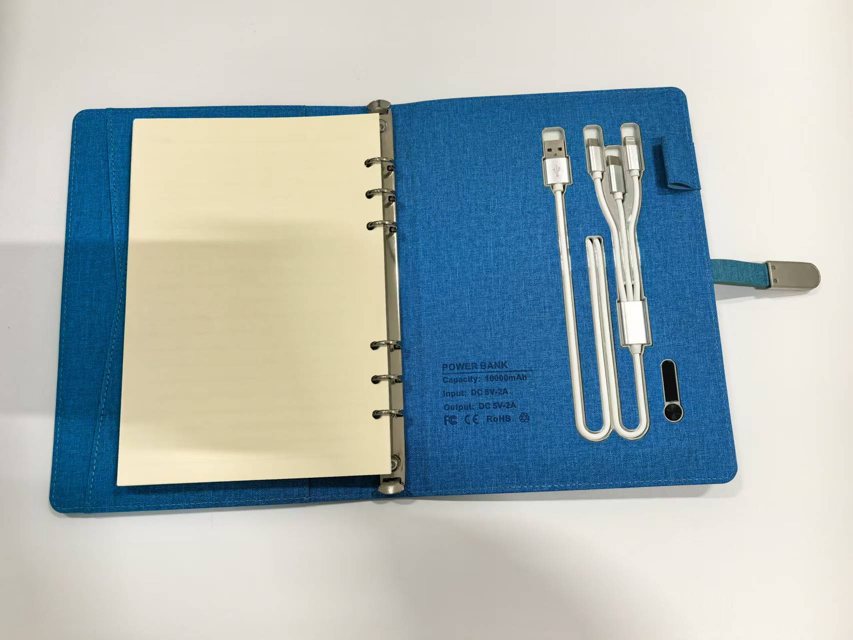 Branded notebook with power bank